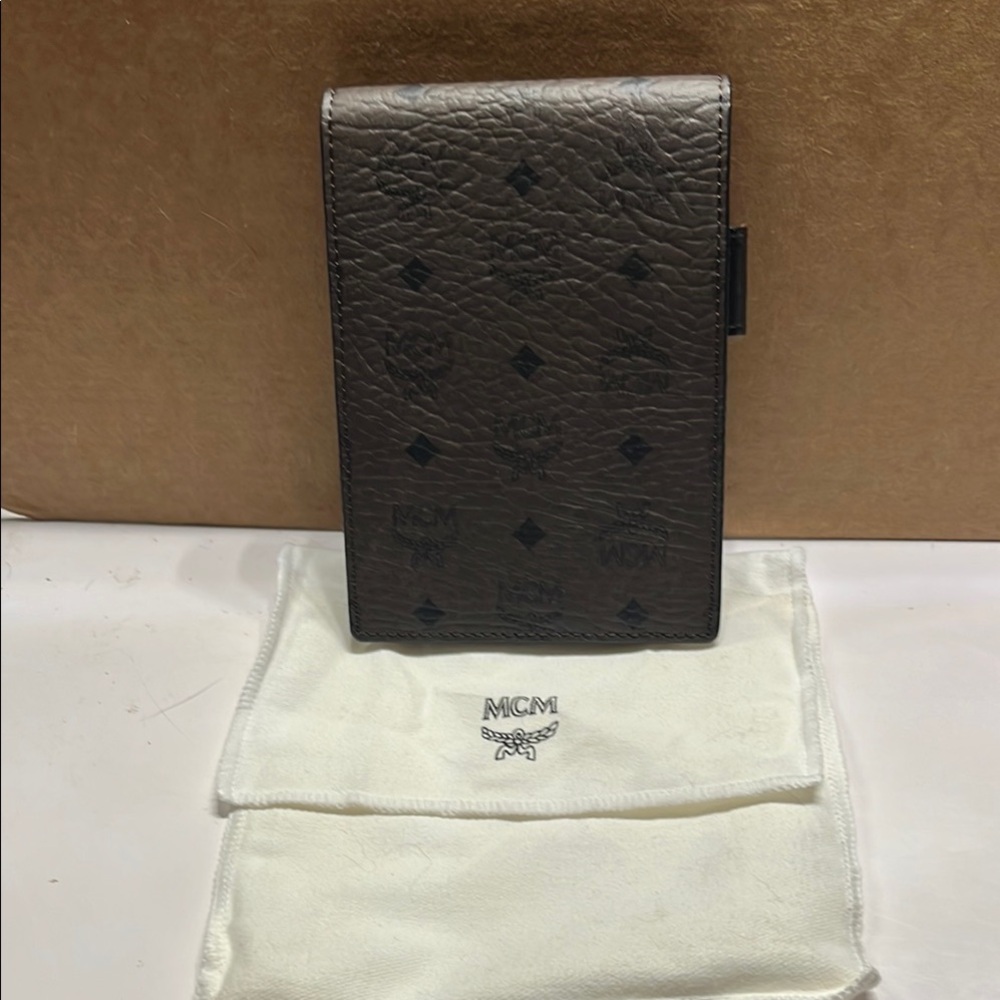 NWOT MCM Brown Leather Notebook